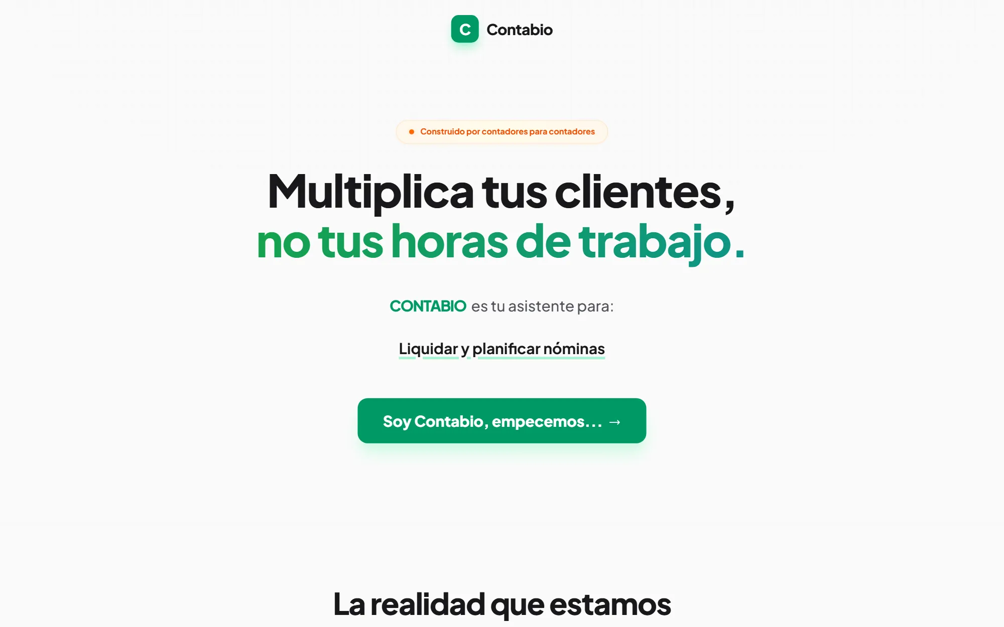 Contabio — interfaz